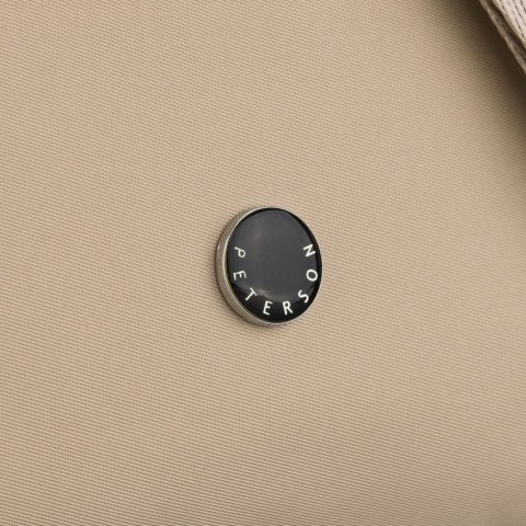 Torebka damska z poliestru w jasnobeżowym kolorze zamykana suwakiem - Peterson