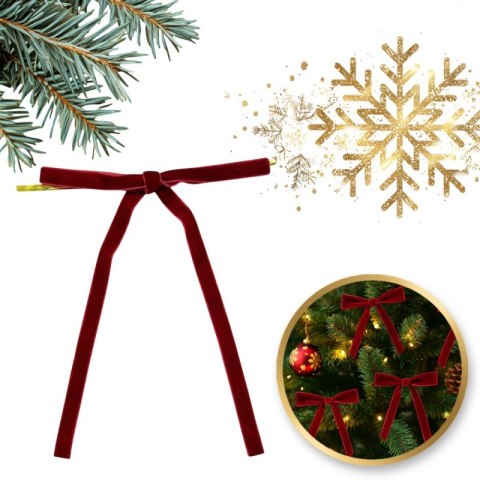 Kokardki Świąteczne Czerwone 13×18 cm – Zestaw 12 szt. WOZ39