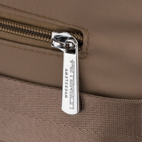 Miejski plecak damski z poliestru w beżowo-brązowym kolorze - Peterson