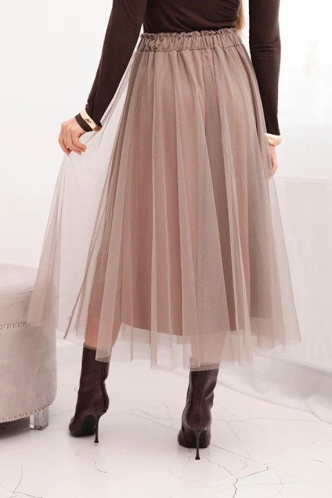 Spódnica z tiulu damska fango – styl codzienny i elegancki