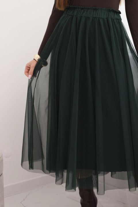 Spódnica damska z tiulu w kolorze zielonym – styl elegancki i codzienny