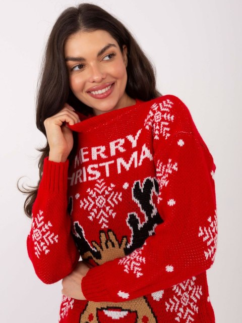 Sweter MI-SW-2211.86 czerwony