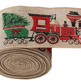 Taśma Świąteczna Bożonarodzeniowa na Kokardę 6,3 cm x 2 m KSN138 | Stylowy Wieszak