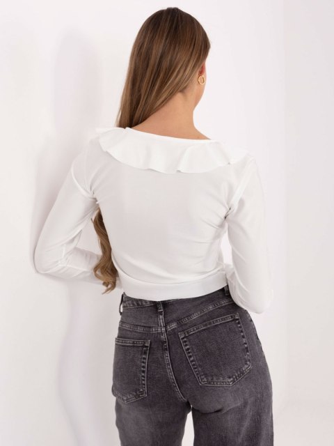 Elegancka bluzka na imprezę w kolorze ecru ITALY MODA