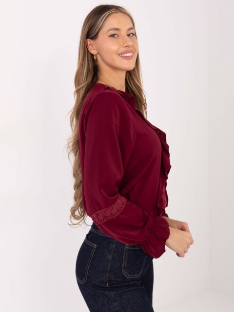 Bluzka ITALY MODA burgundowa do pracy i na co dzień