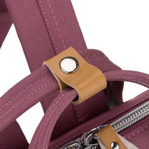 Fioletowy plecak damski z poliestru z miejscem na laptopa i portem USB - Peterson