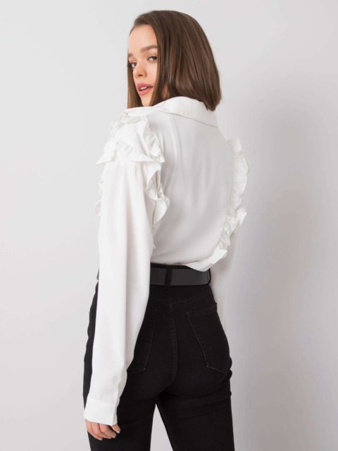 Stylowa koszula damska ecru do pracy i na wizytowe okazje