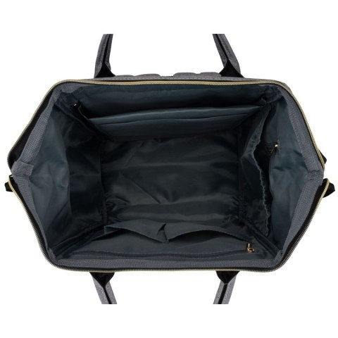 Plecak damski z poliestru w szarym kolorze zamykany bezpiecznym suwakiem - Peterson