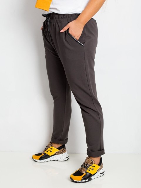 Spodnie dresowe RV-DR-4765.52 ciemny khaki 3XL