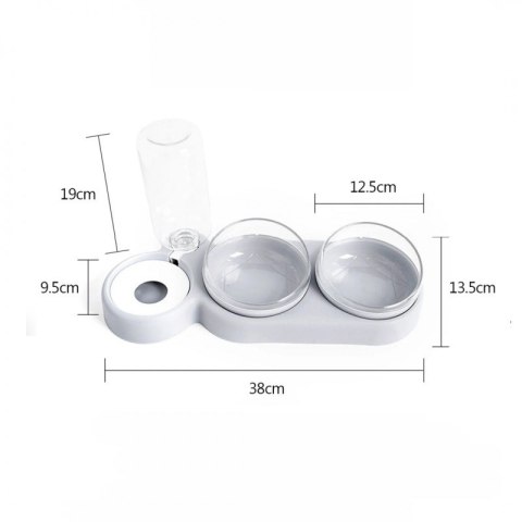 Automatyczna miska, poidełko dla psa i kota 2w1 13,5x38x19 cm KOT30