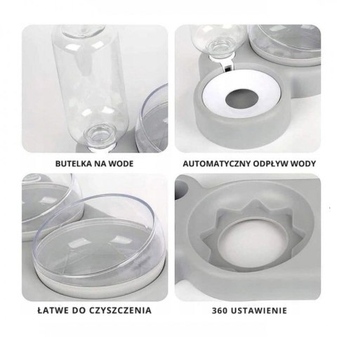 Automatyczna miska, poidełko dla psa i kota 2w1 13,5x38x19 cm KOT30