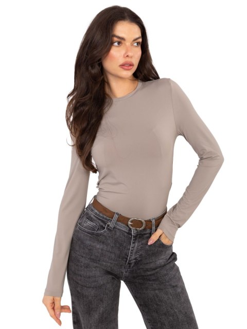 Bluzka D12099M02788A ciemny bezowy M