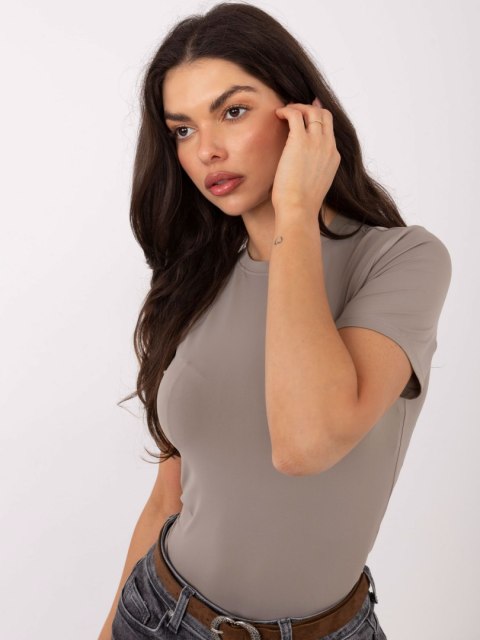 Bluzka D12099M02805A ciemny bezowy XS