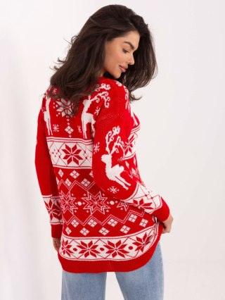 Sweter MI-SW-21387.59 czerwony