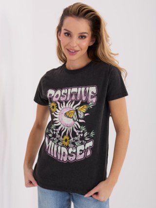 T-shirt D12048M02556K grafitowy XS