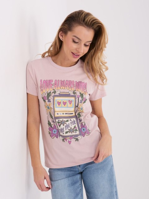 T-shirt D12048M02556K jasny różowy L