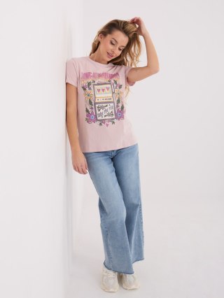 T-shirt D12048M02556K jasny różowy XS