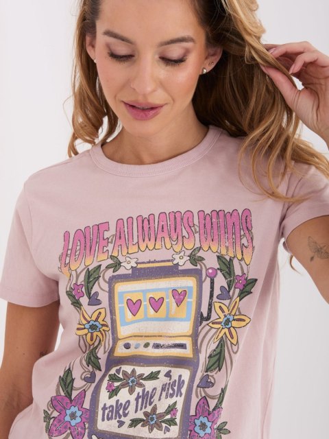 T-shirt D12048M02556K jasny różowy XS