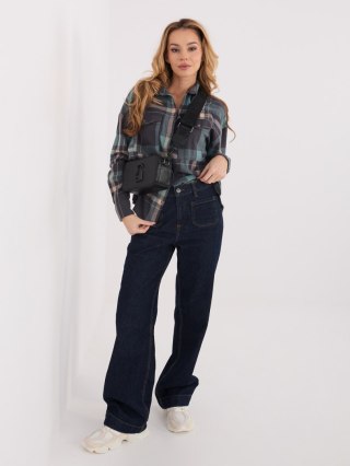 Koszula D71720Z11085B szaro-niebieski M