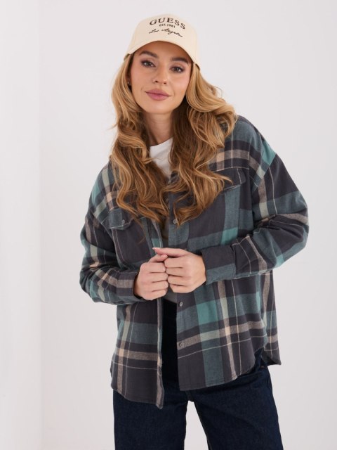 Koszula D71720Z11085B szaro-niebieski S