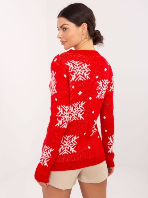 Sweter MI-SW-19133.90 czerwony