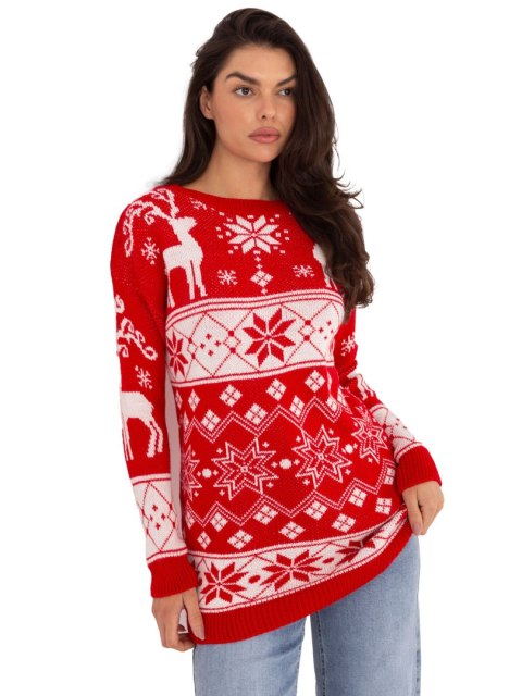 Sweter MI-SW-21387.59 czerwony