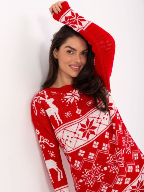 Sweter MI-SW-21387.59 czerwony