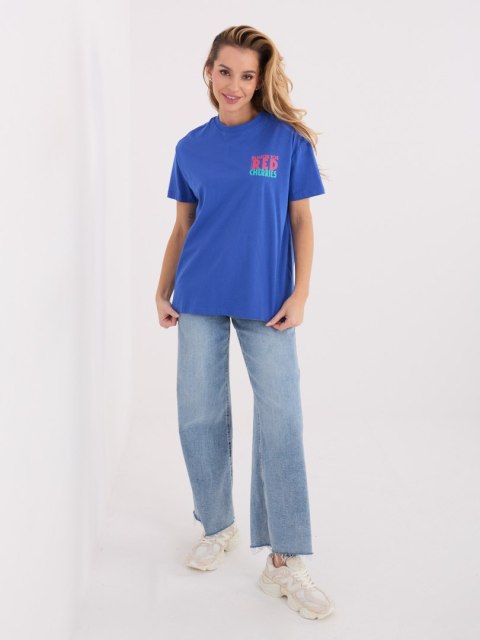 T-shirt D12022AH02645W ciemny niebieski L