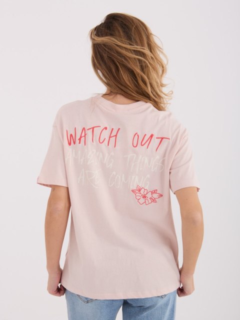 T-shirt D12022M02842A jasny różowy XS