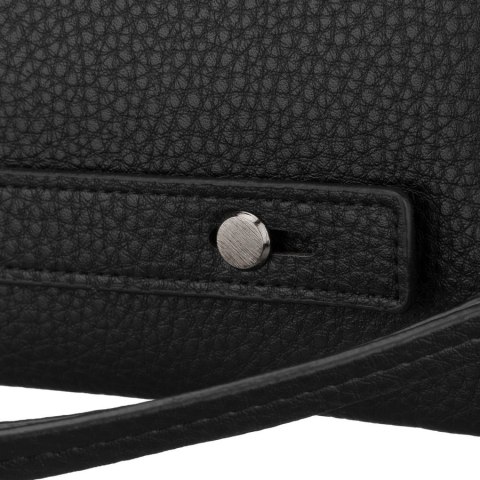 Elegancka saszetka męska ze skóry ekologicznej w czarnym kolorze - Rovicky