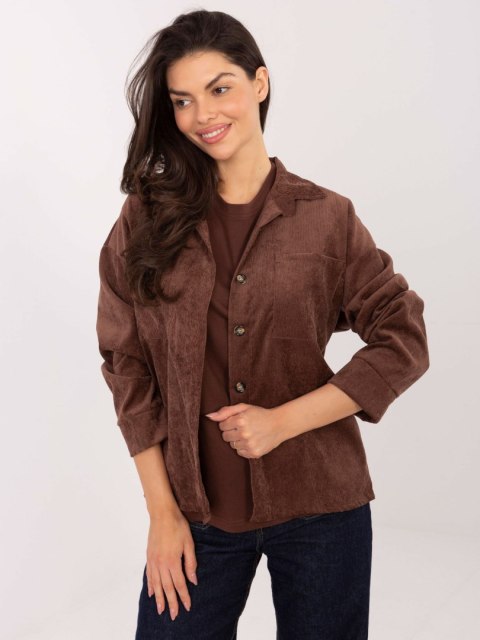 Koszula D50061J11078A3 ciemny brązowy M/L