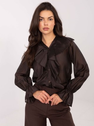 Koszula IT-KS-28883.80 ciemny brązowy