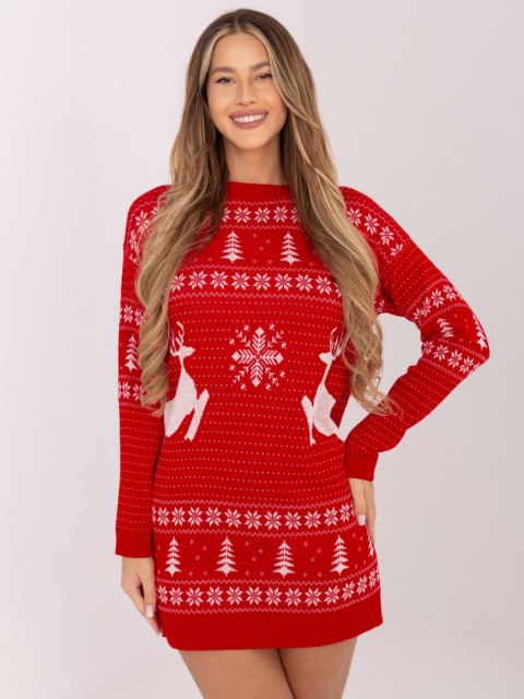 Sweter MI-SW-20298.97 czerwony