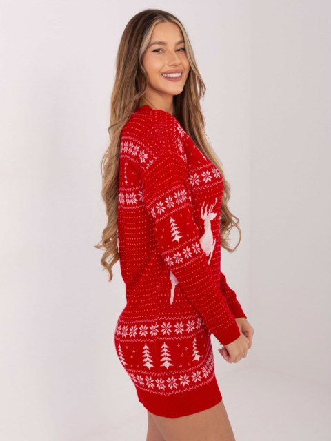 Sweter MI-SW-20298.97 czerwony