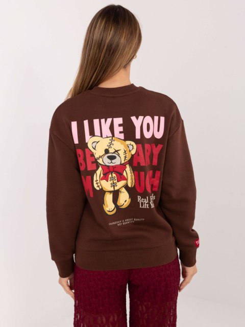 Bluza D10608BC02568J ciemny brązowy L