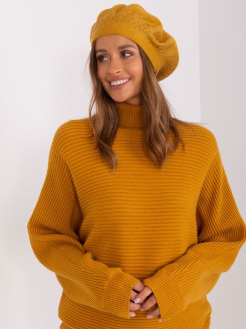 Czapka AT-CZ-231605.21P ciemny żółty