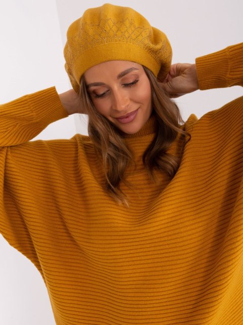 Czapka AT-CZ-231605.21P ciemny żółty