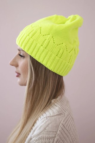 Czapka Damska Zimowa Irmina K333 Zielony Neon – Polska Produkcja