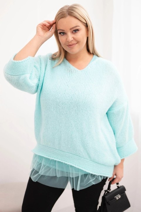 Włoski komplet damski miętowy do codziennych i eleganckich stylizacji