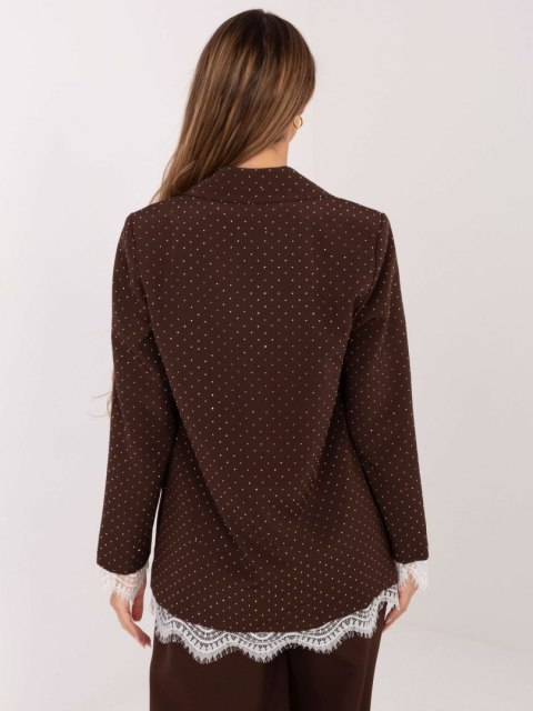 Marynarka ITALY MODA do pracy i na wieczór – brązowa elegancja