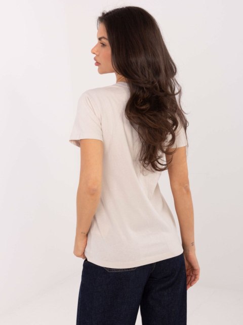T-shirt D12048M02556K jasny beżowy L