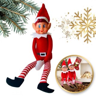 Elf Psotnik Świąteczny – Figurka Adwentowa „Elf on the Shelf” 43 cm