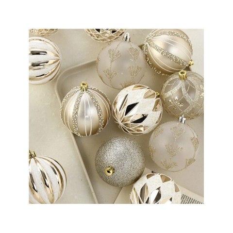 Komplet bombek 16sztuk w opakowaniu 8cm złote, bombki na choinkę BSN43