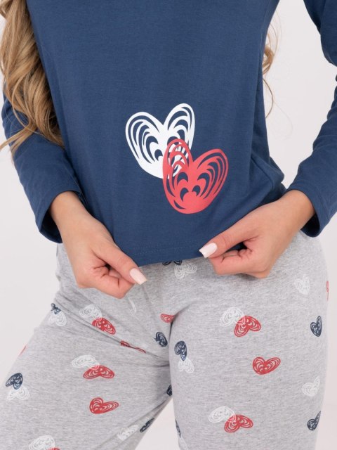 Piżama DU-PI-FP-009.84 ciemny niebieski XL