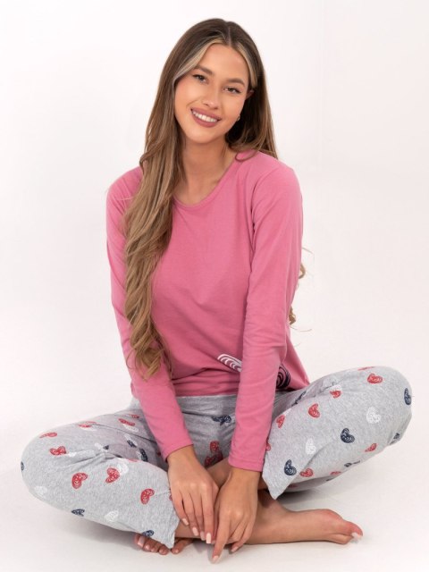 Piżama DU-PI-FP-009.84 różowy 2XL