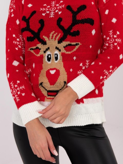 Sweter MI-SW-0212.89 czerwony