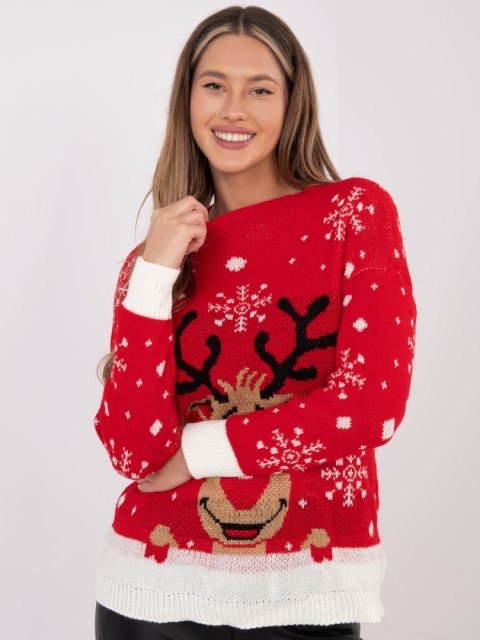 Sweter MI-SW-0212.89 czerwony