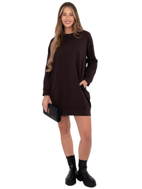 Sukienka RV-TU-5184.93P ciemny brązowy L/XL