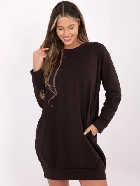 Sukienka RV-TU-5184.93P ciemny brązowy L/XL