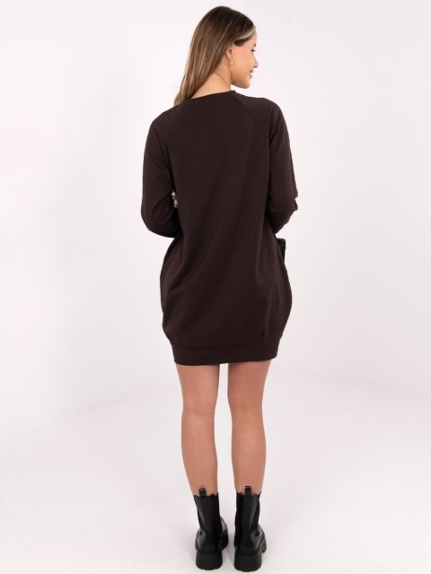 Sukienka RV-TU-5184.93P ciemny brązowy L/XL